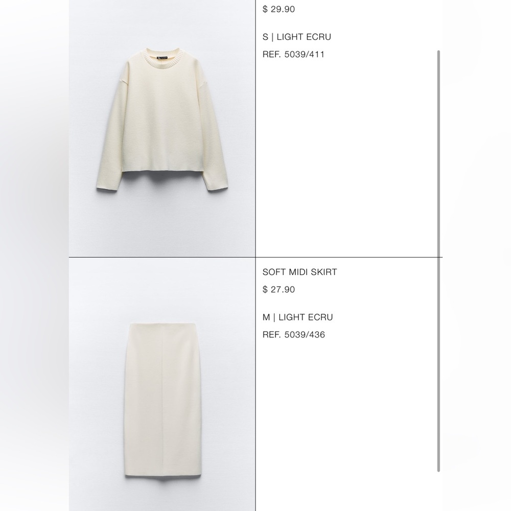 Zara sweater set